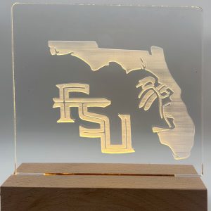 FSU LED Acrylic Lamp (Engraved Edge-Lit Night Light)