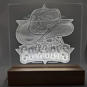 Dallas Cowboys Inspired Edge-Lit Acrylic Lamp