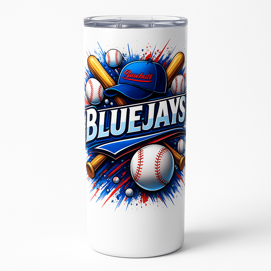Bluejays Baseball-Inspired 20 oz Skinny Tumbler