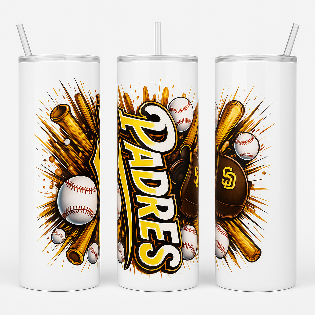 Padres Baseball Splash Tumbler - Image 2