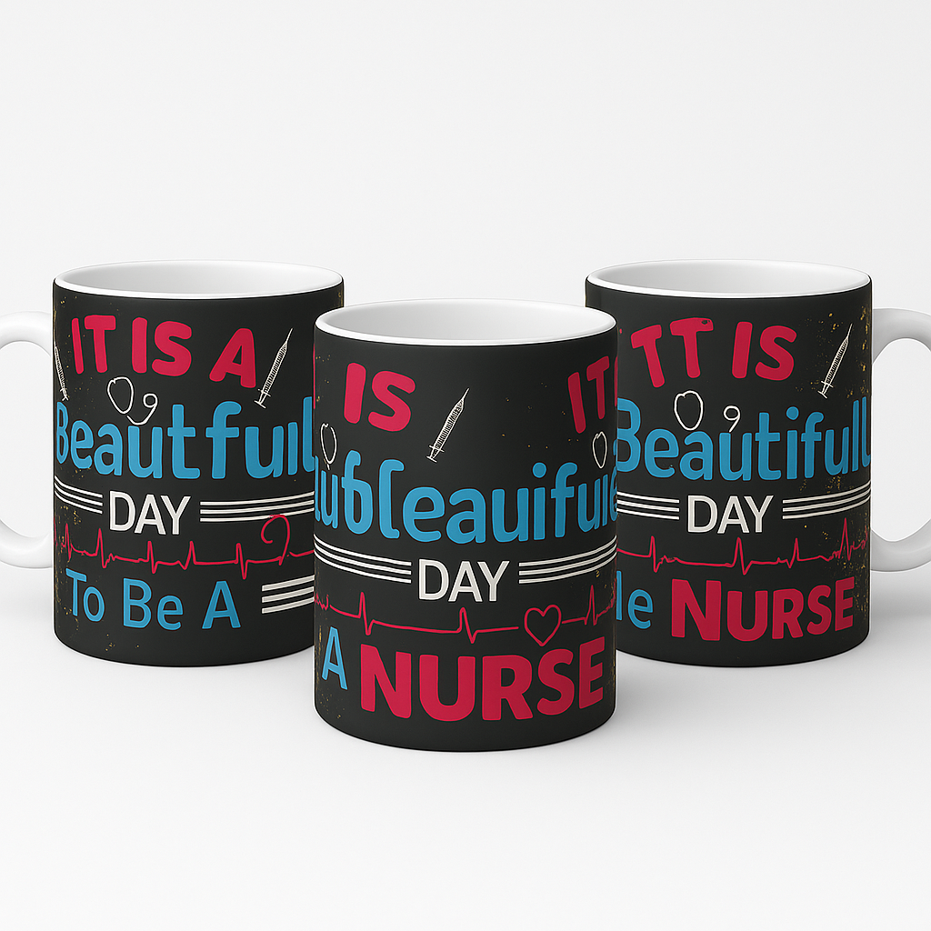 Beautiful Day to Be a Nurse 15 oz Ceramic Mug - Image 2