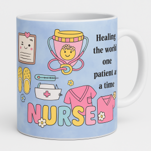 Nurse Appreciation Mug – Healing the World One Patient at a Time (15 oz)